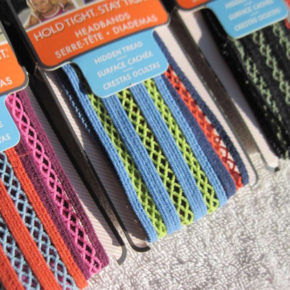 2 Goody Fabric Mesh Hidden Tread Stay Put Slide Proof Hold Head Band Secure Fit - Picture 2 of 16